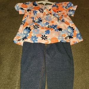 9 month Carter's outfit with floral design